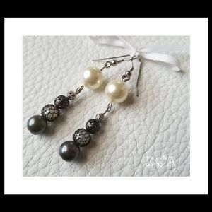 Handmade Vintage-Inspired Pearl Drop Earrings
